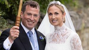 Peter Phillips und Harriet Sperling nach ihrer Eheschliessung in der All Saints Kirche.