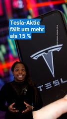 Tesla-Aktie fällt um mehr als 15 %