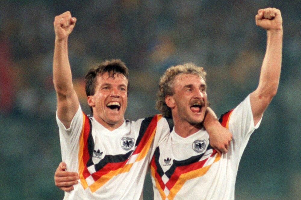 Fussball-WM 1990 - Lothar Matthäus und Rudi Völler