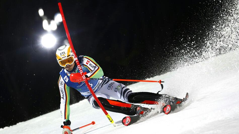 Linus Strasser im ersten Lauf des Weltcup-Slaloms in Schladming