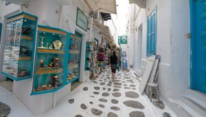 Geschäfte und Gassen in  Mykonos-Stadt