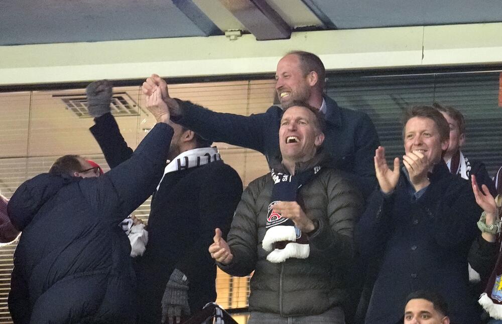 Prinz William im Fussballstadion