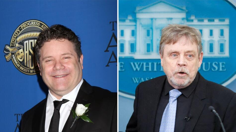 Sean Astin (l.) und Mark Hamill wollen beide Kamala Harris im Weisse Haus sehen.