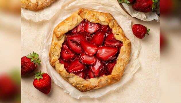 Diese Erdbeer-Galette lässt vom Sommer träumen.