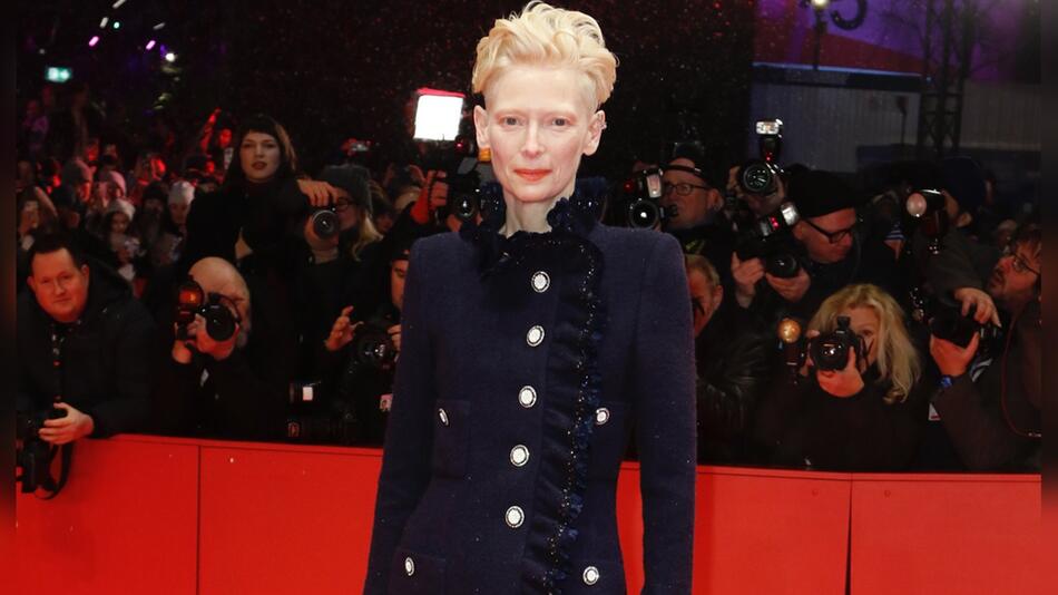 Tilda Swinton in Berlin für die 75. Berlinale.