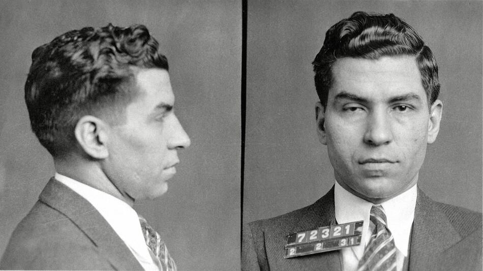 Polizeifoto des Mafioso Lucky Luciano