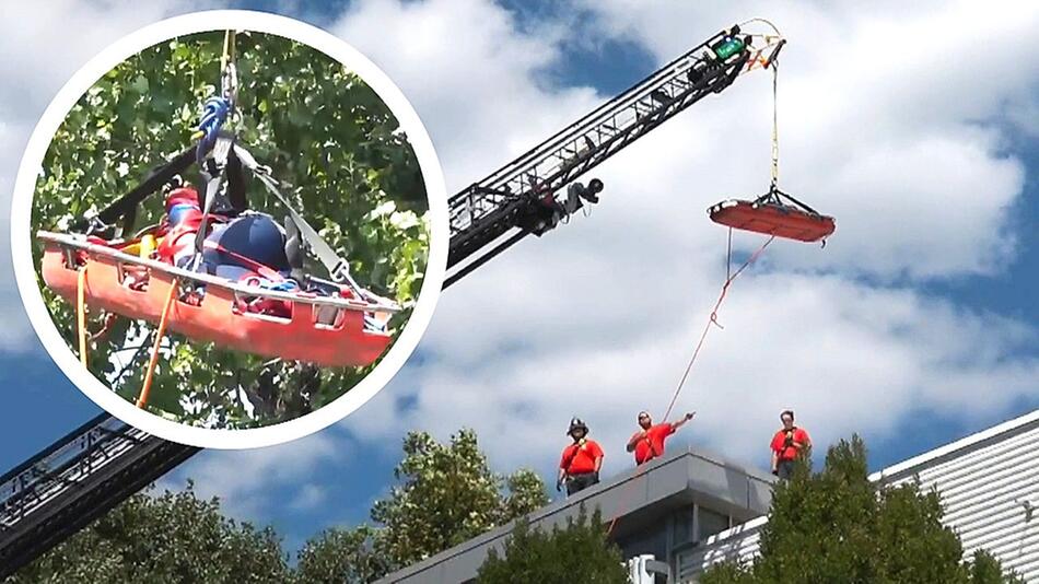 Superheld in Not: Spider-Man muss von Dach gerettet werden