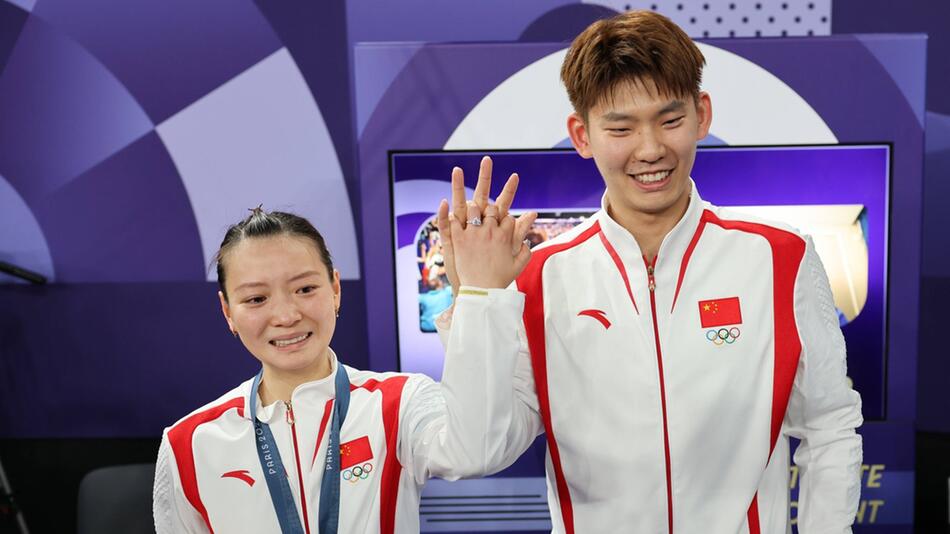 Sie sorgten für einen besonders romantischen Moment bei den Olympischen Spielen in der Stadt der ...