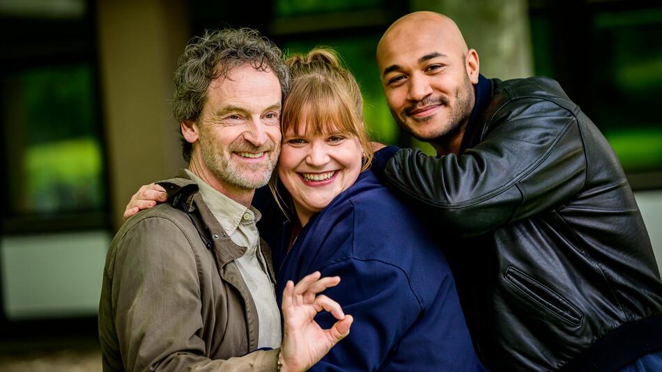 Jörg Hartmann, Stefanie Reinsperger und Malick Bauer
