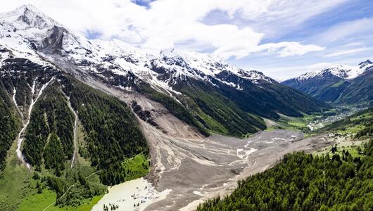 Gletscherabbruch im Wallis