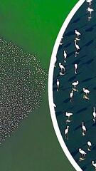 Künstlicher See wird zur Heimat für Flamingos
