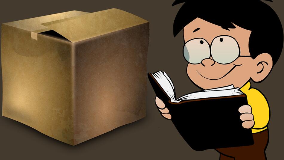 Paul hat auf dem Dachboden in einem Karton ein altes Buch gefunden