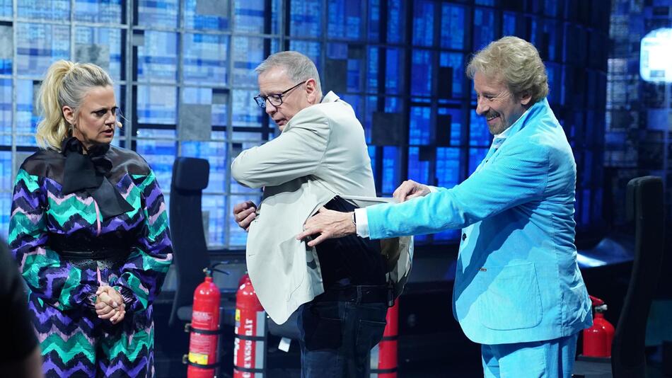 Barbara Schöneberger, Günther Jauch und Thomas Gottschalk