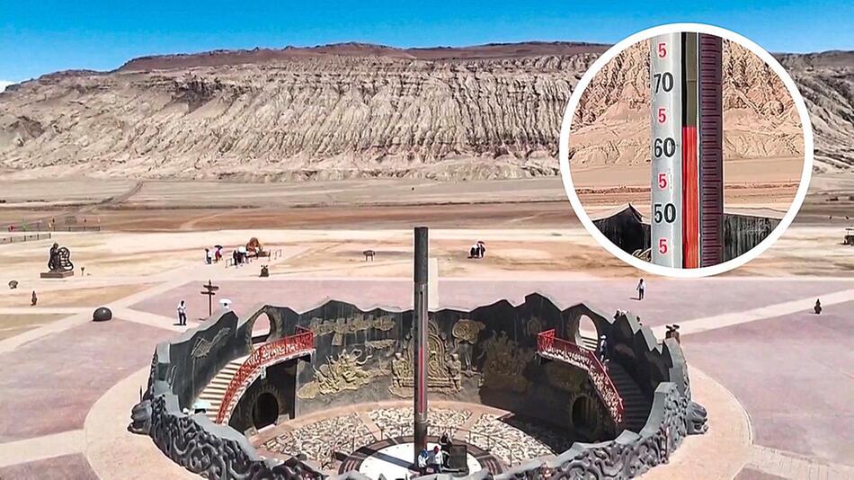 Heissester Ort Chinas: Bis zu 60 Grad in den Flammenden Bergen