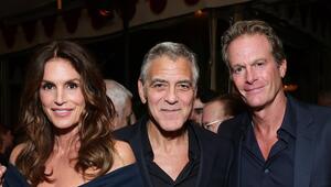 Seit Jahren eng befreundet: George Clooney (Mitte) mit Cindy Crawford und Rande Gerber, den ...