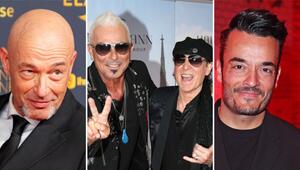 Der Graf (v.l.), die Scorpions-Stars Rudolf Schenker und Klaus Meine sowie Giovanni Zarrella ...