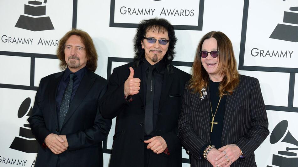 Geezer Butler (li.), Tony Iommi (Mi.) und Ozzy Osbourne alias Black Sabbath