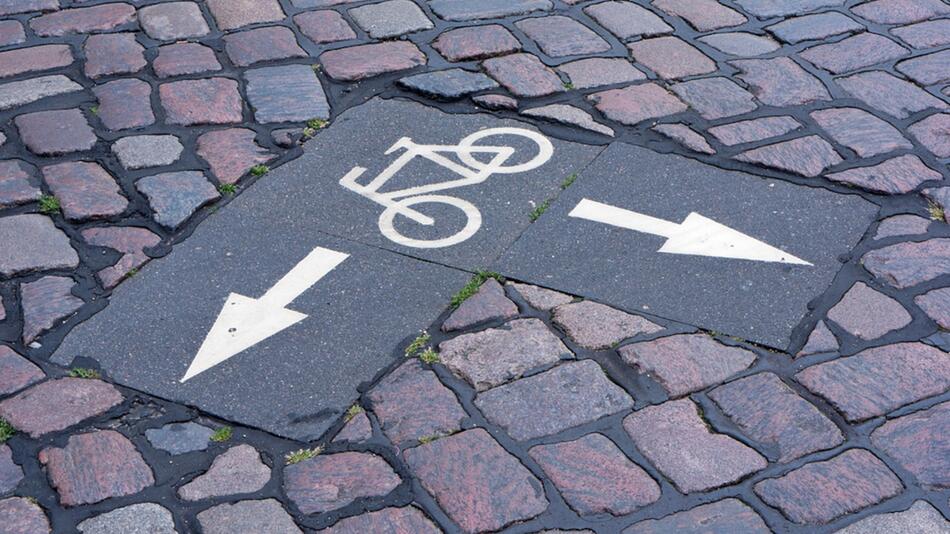 Fahrradweg-Markierung