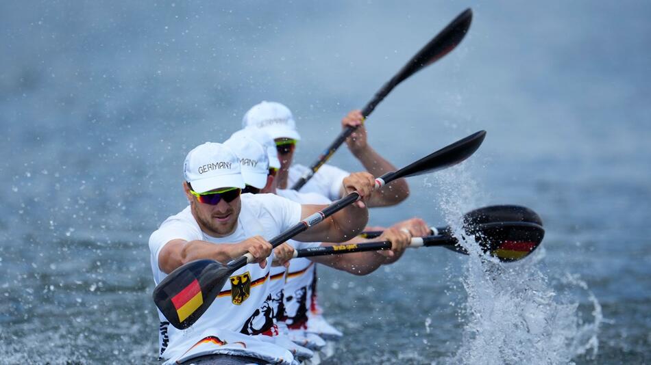 Der deutsche Kajak-Vierer in Paris 2024