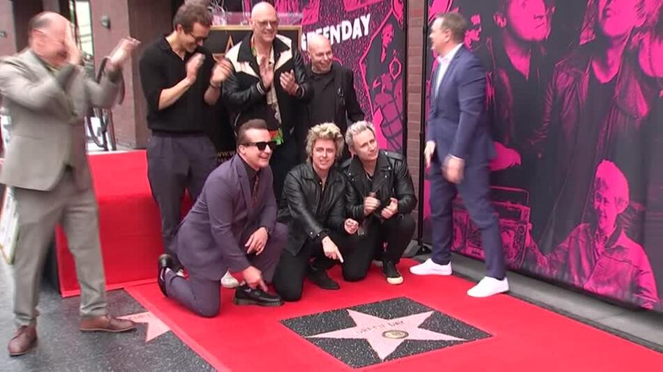 Rockband "Green Day" mit Stern auf "Walk of Fame"