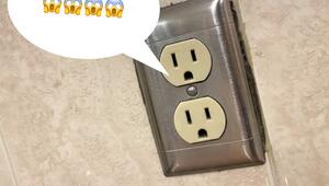 Steckdosen in den USA wirken wie erstaunte Gesichter