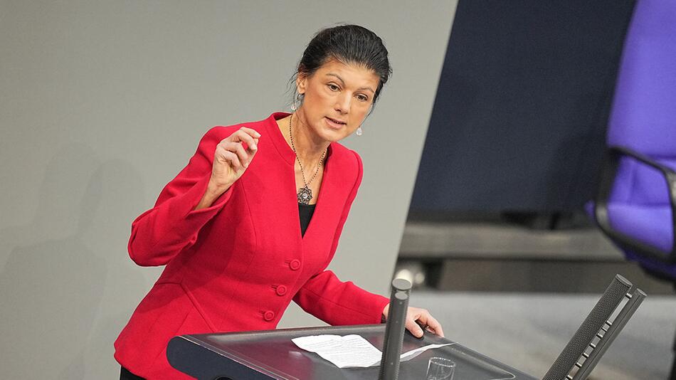 Sahra Wagenknecht bei einer Rede im Bundestag