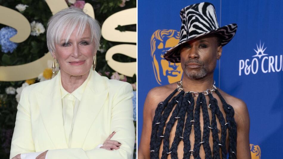 Glenn Close (l.) und Billy Porter spielen in "The Hunger Games: Sunrise on the Reaping" mit.