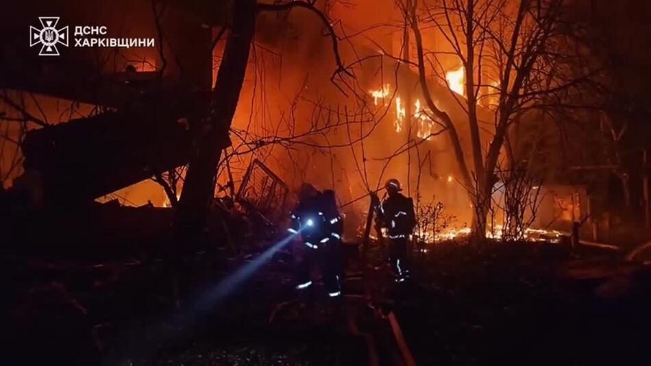 Ukraine: Zwei Tote und 54 Verletzte nach Drohnenangriff auf Charkiw