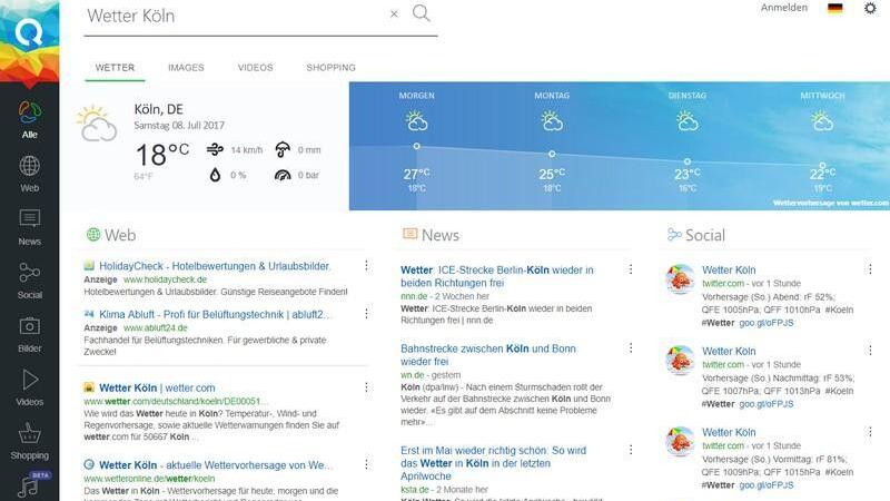 Qwant auf Deutsch verfügbar