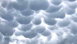 Beutelwolken am Gewitterhimmel: Seltene Mammatus-Wolken über Texas