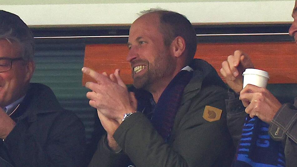 Prinz William beim Champions-League-Sieg von Aston Villa.