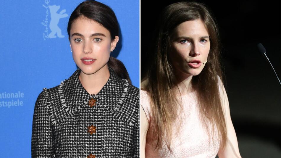 Margaret Qualley (li.) wird nicht wie geplant zu Amanda Knox.