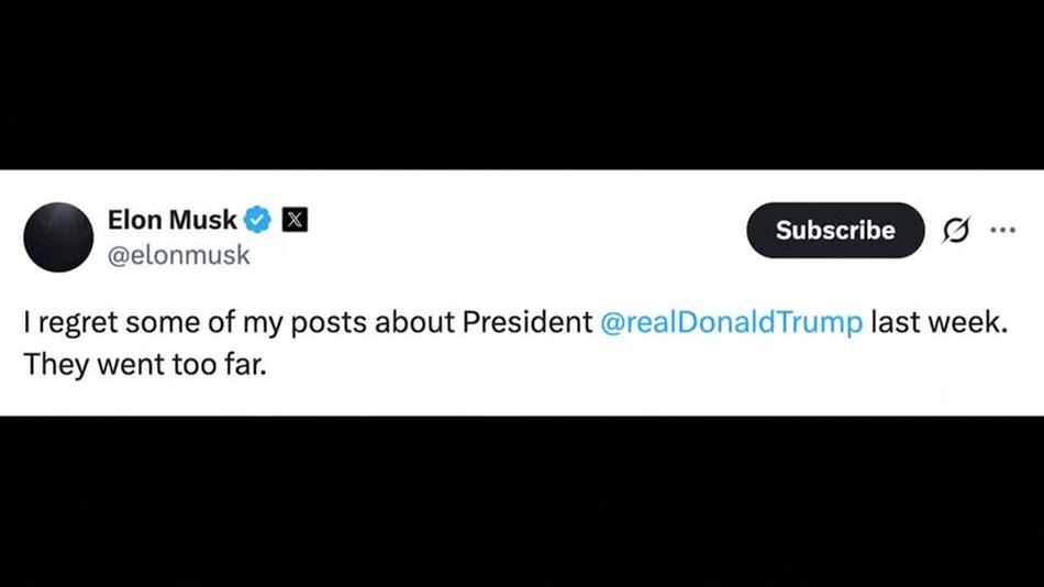 Musk: Vorwürfe gegen Trump gingen teilweise "zu weit"