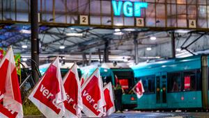 Warnstreik im ÖPNV in Hessen