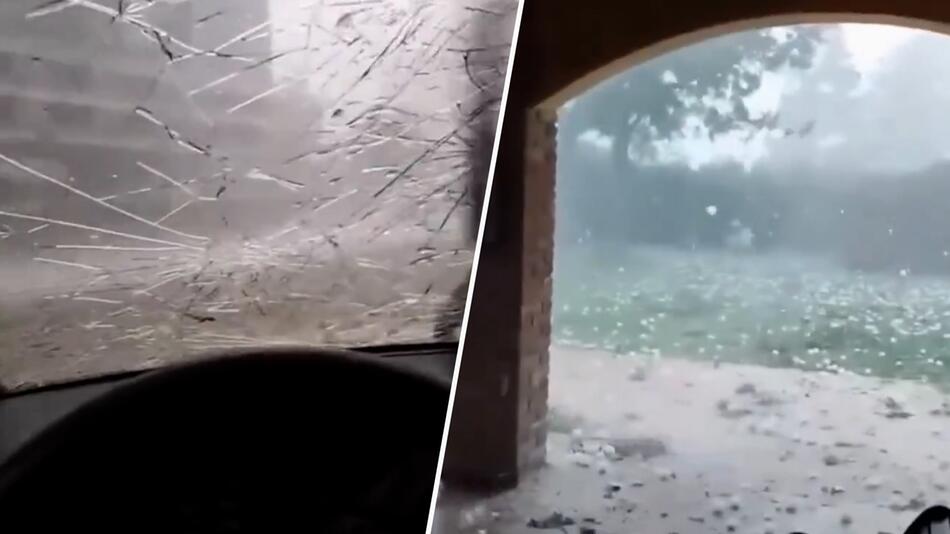 Tennisballgrosser Hagel in Nebraska