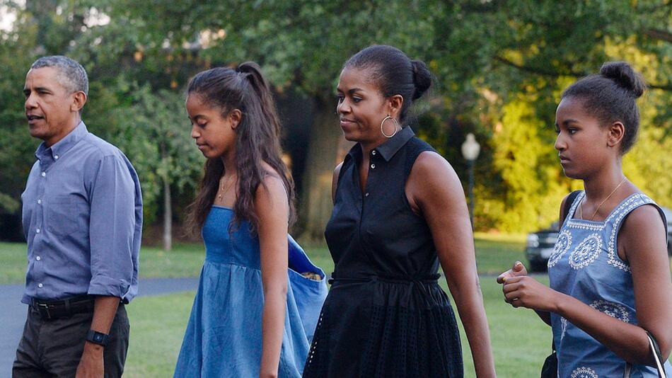 Während Barack Obamas Präsidentschaft: Michelle Obama kehrt im Jahr 2015 mit ihrer Familie nach ...