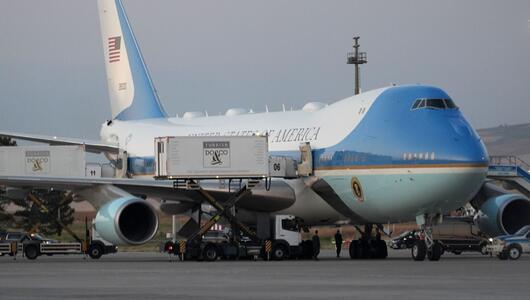 US-Präsident Trump in der Air Force One