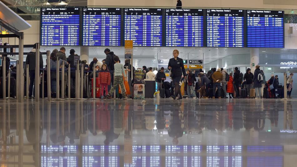 Winterwetter - Münchener Flughafen