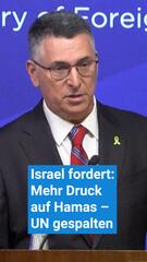 Israel fordert mehr Druck auf Hamas