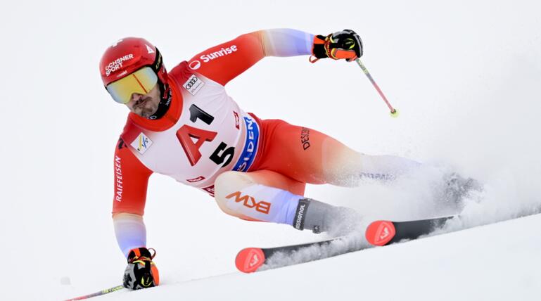 Loïc Meillard ist nach dem 1. Lauf in Sölden bester Schweizer.