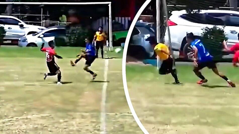 Glasklare rote Karte: Spieler rastet nach Platzverweis völlig aus