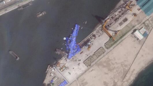 Satellitenbilder zeigen havariertes Kriegsschiff in Nordkorea