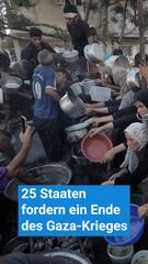25 Staaten fordern das Ende des Gaza-Krieges