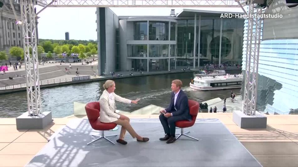 ARD-Sommerinterview mit Alice Weidel von Protesten gestört