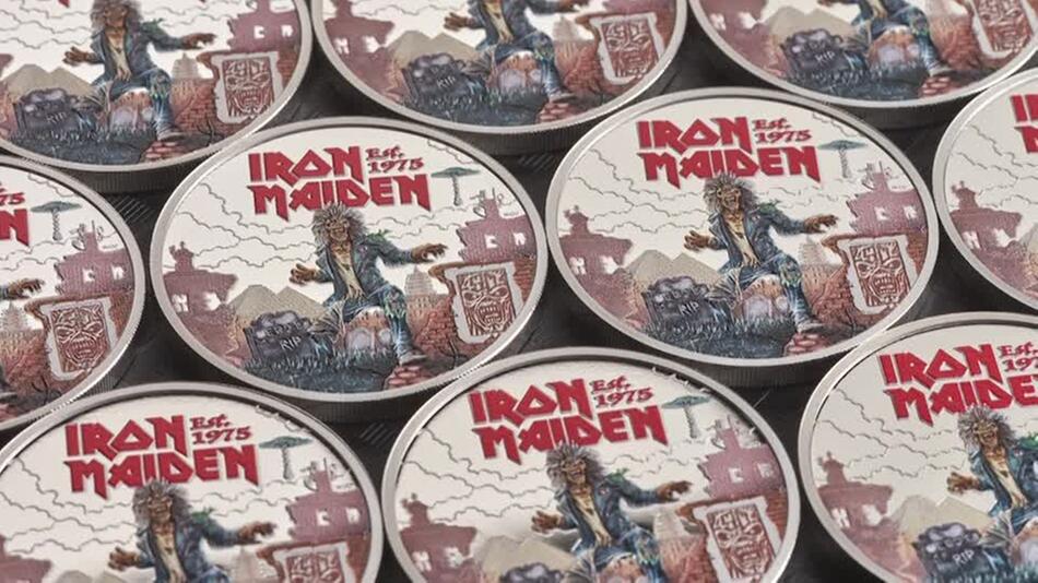 Iron Maiden auf britischer Gedenkmünze