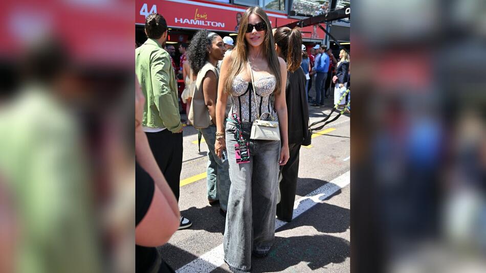 Sofía Vergara beim Grossen Preis von Monaco in Monte Carlo.