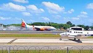 Harte Landung in Phuket: Boeing verliert Rad und schrammt über Landebahn