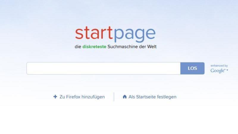 Suchmaschine Startpage