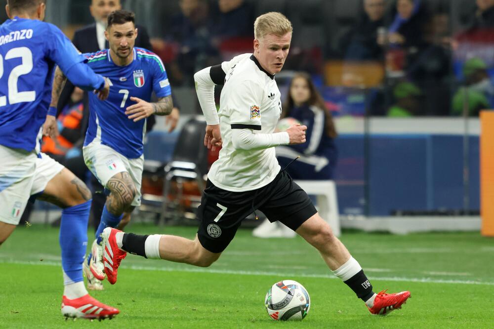 Jonathan Burkardt kam in der Nations League gegen Italien zum Einsatz fürs DFB-Team.