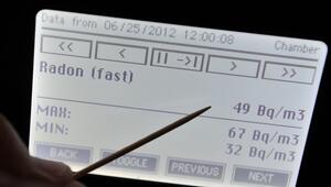 Radon-Belastung wird in einem Gebäude gemessen